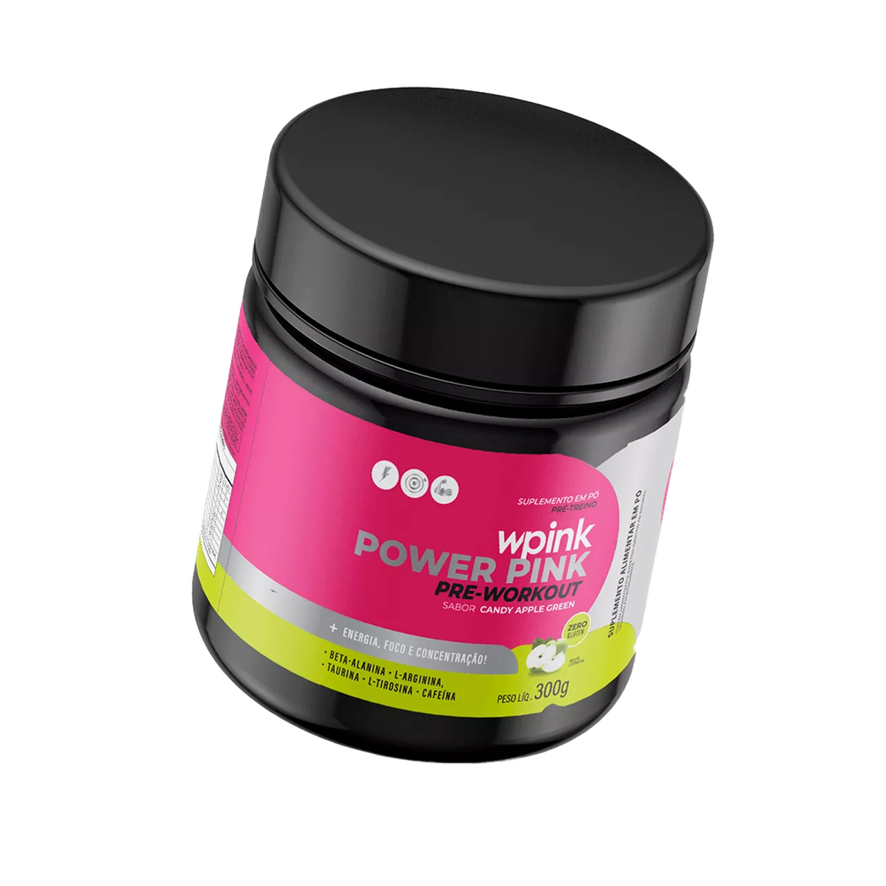 super power pink de maçã verde - pré-treino – 300g - Imagem 3