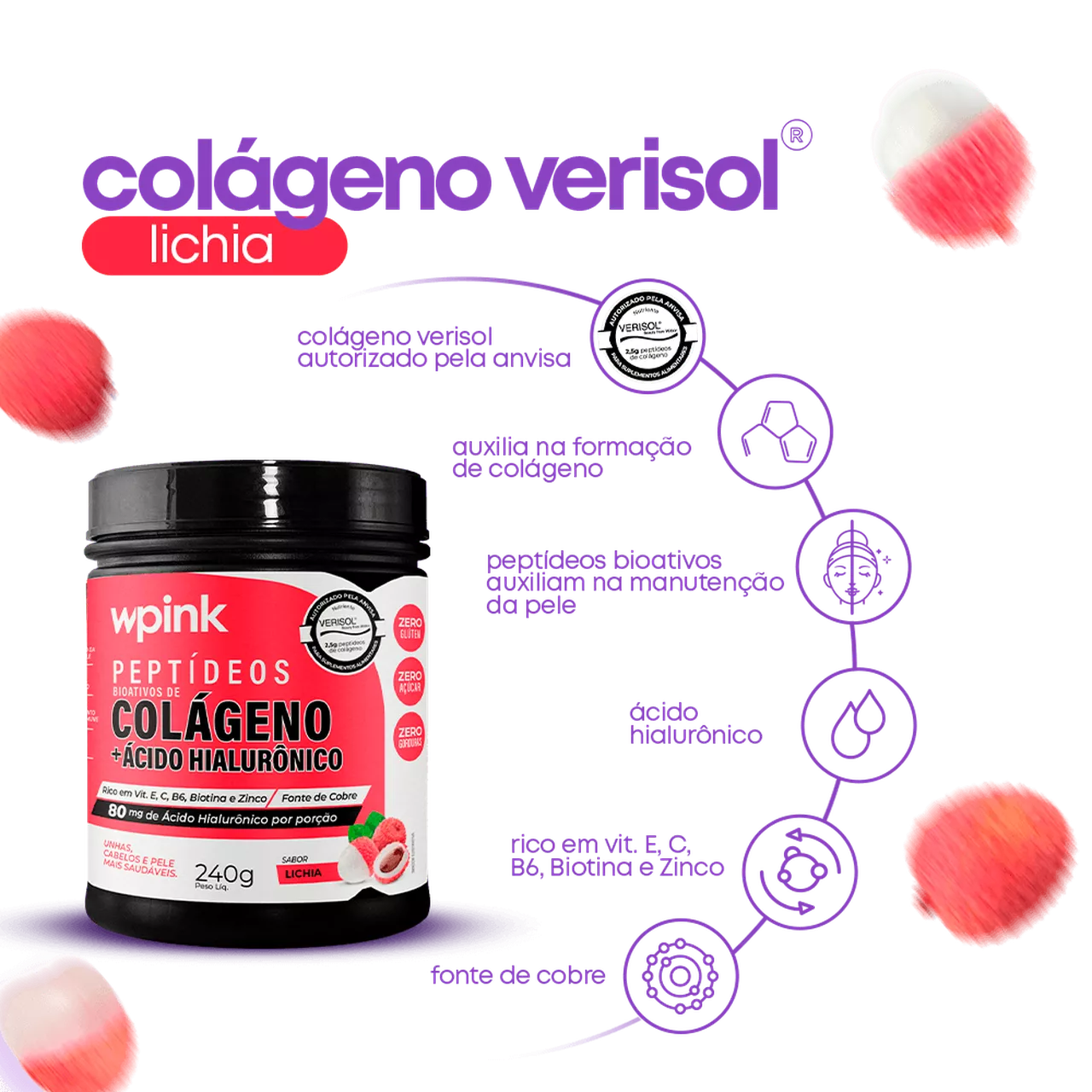 colágeno de lichia - 240g - the supply - Imagem 2