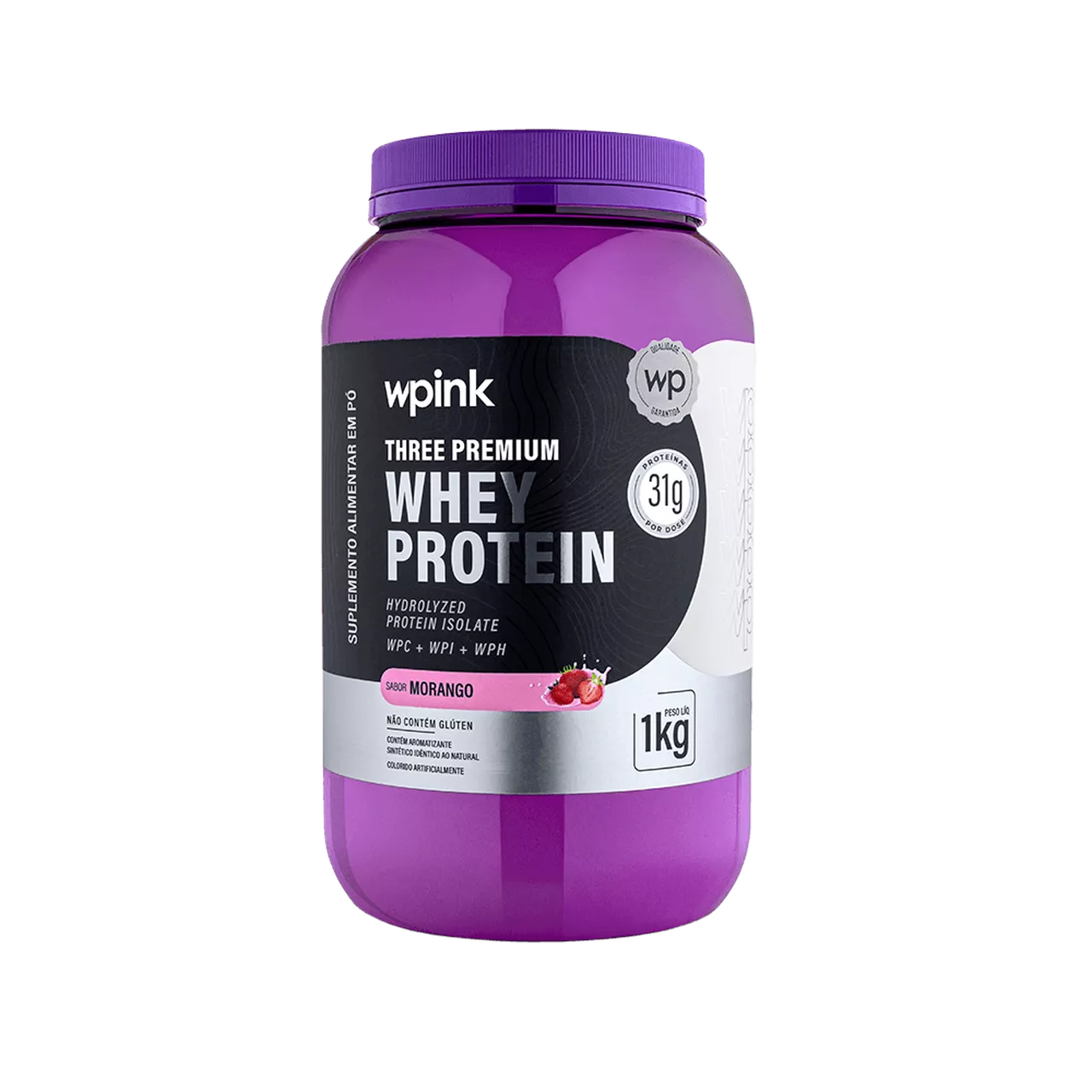 three premium whey protein morango 3W - (1kg)