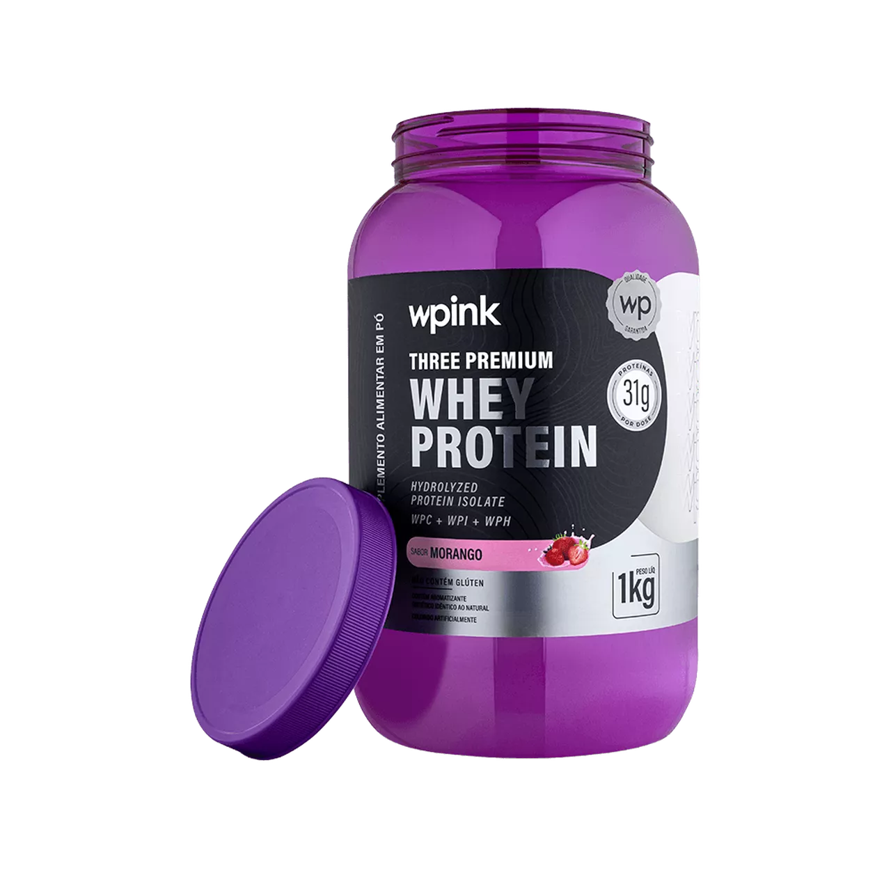 three premium whey protein morango 3W - (1kg) - Imagem 8