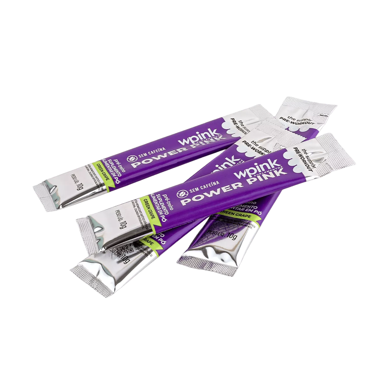 power pink sem cafeína de uva verde - pré-treino - 300g - Imagem 2